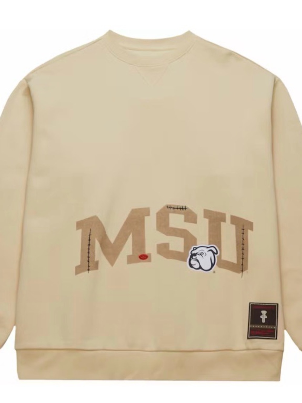 Travis Scott x Mitchell n Ness collab Mississippi state bulldogs pullover in XXL